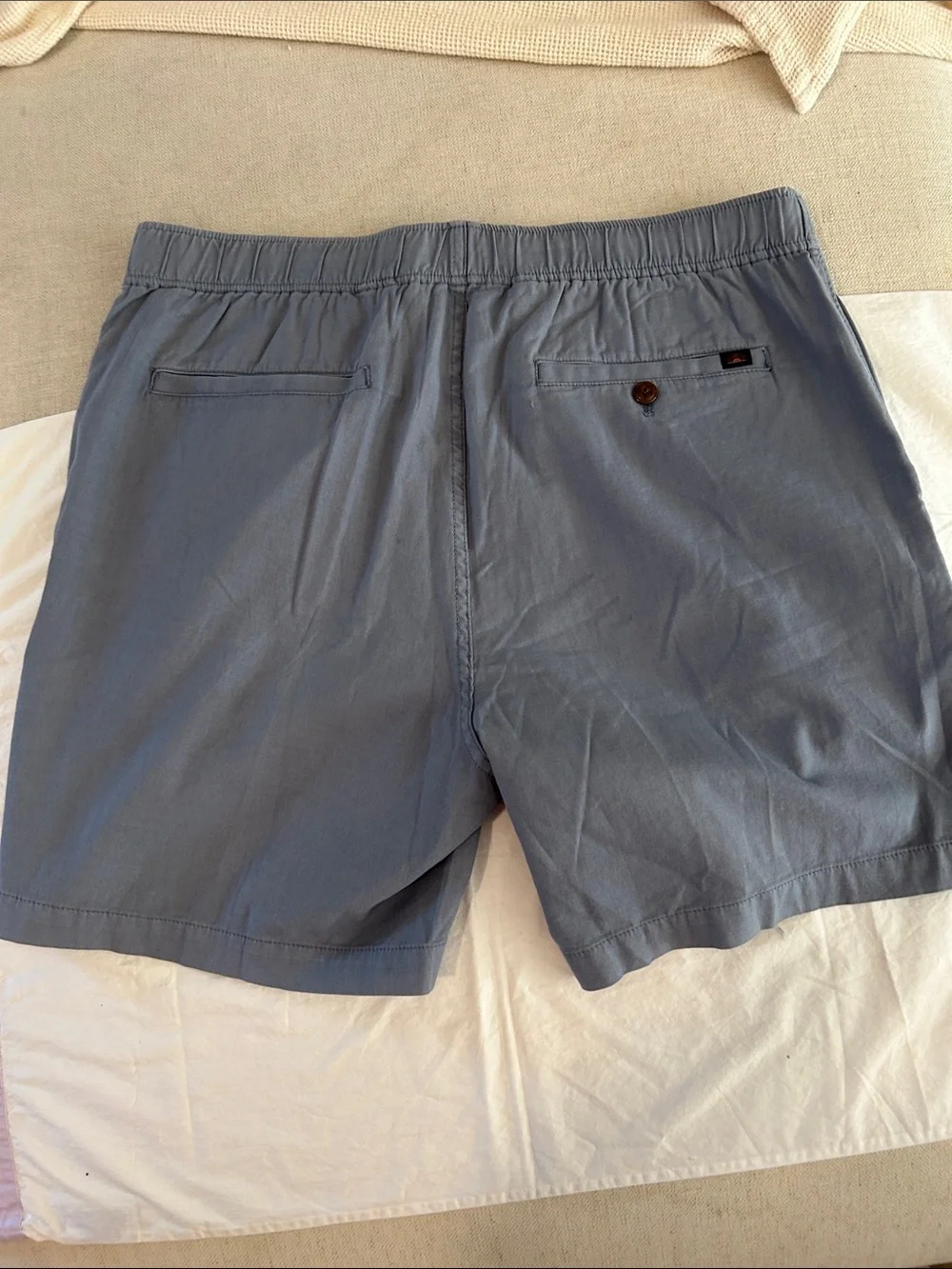 Faherty Men's Essential Drawstring Shorts, Flintstone, size XL, NEW NWT